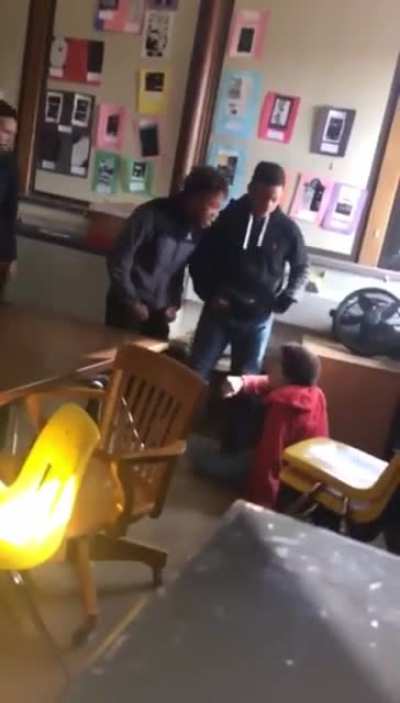 He’s not going to hit the teacher next time.