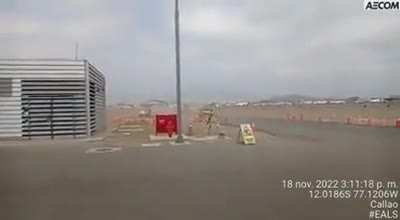Fire Drill at Peruvian Airport yesterday.