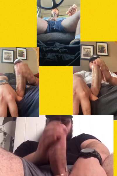 A couple videos of my huge cock cumming