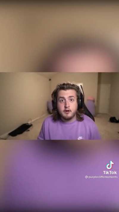Purplecliffe looks into his Costco flashlight
