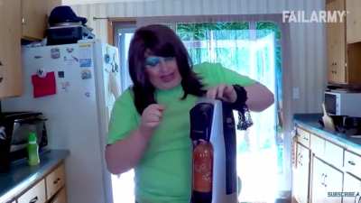 To pressurize a drink