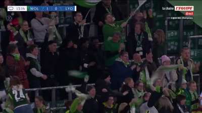 Leenyth Beerynsteyn opens the scoring vs Lyon
