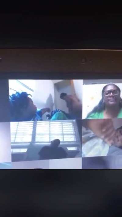 Nudist caught in online class