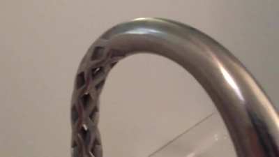This faucet gives you the illusion that the water is appearing out of literally nowhere!