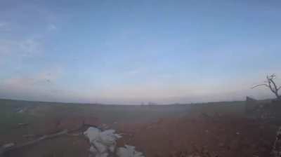 Ukrainian soldier firing thermobaric ammunition at enemy infantry from a Ukrainian-made RPV-16 rocket-propelled launcher in the Donetsk Oblast. Published 07.09.2025