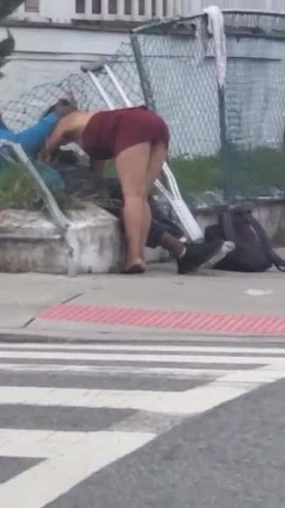 Public blowjob