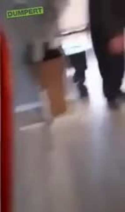 HP laptop bursts in front of him