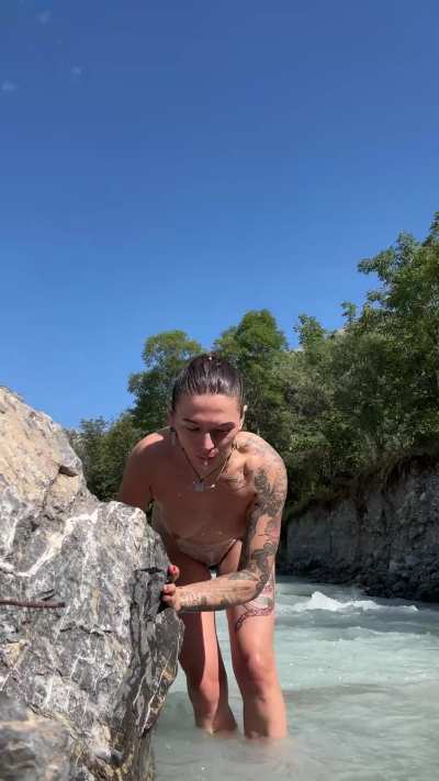 My nipples were swollen from this icy water