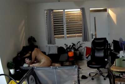 Using his cock to get my self off.
