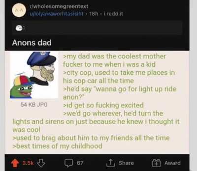 Op posts a wholesome greentext story