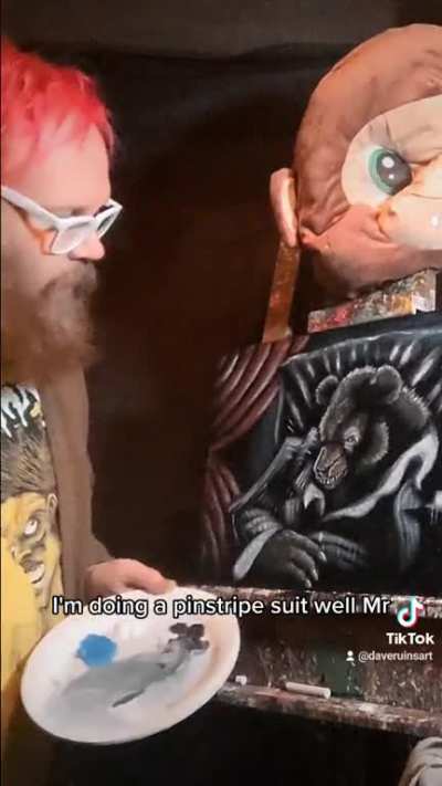 Bob Ross paints Cocaine Bear