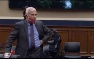 DR FAUCI EXPOSED.....taking off his mask when cameras are off