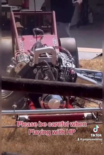 Engine explodes in man’s face.