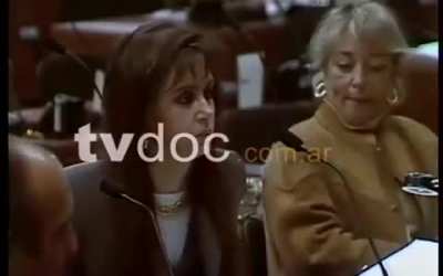 Cristina defendiendo la gestión de Carlos Saúl Menem