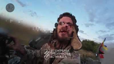 3rd SABr tankers POV, attack at the sunrise. Dialogue is unimportant. Dude in the gas mask is suffering from allergies.