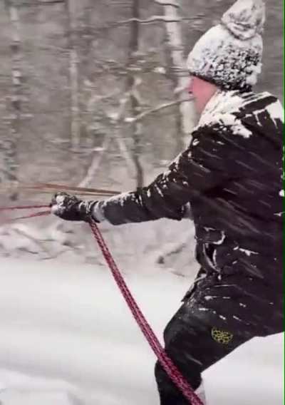 If you live in a country without mountains but you have a horse and you like skiing
