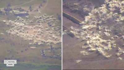 More HIMARS cluster munition strikes on Russian training grounds.