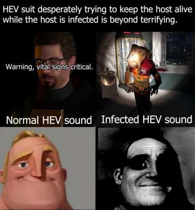 Half life - normal HEV vs infected HEV sound