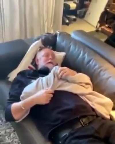Trying to take a quick nap
