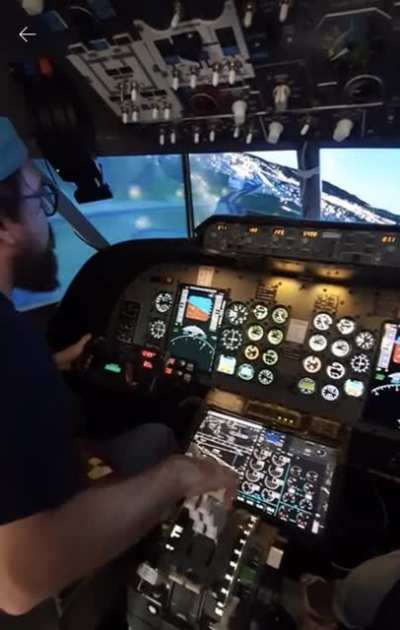 This isn’t a real plane - it’s is a homemade cockpit flight simulator