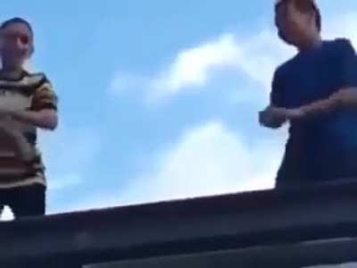 Perfectly cut scream of kids falling