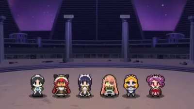 I've always loved the Pleiades, and today I thought I wanted to see them dancing to the actual song, not the chiptune. I removed the credits rolling through and swapped out the sound with normal Crazy Scary Holy Fantasy.