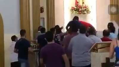 Robbery attempt to a church, but not a common church