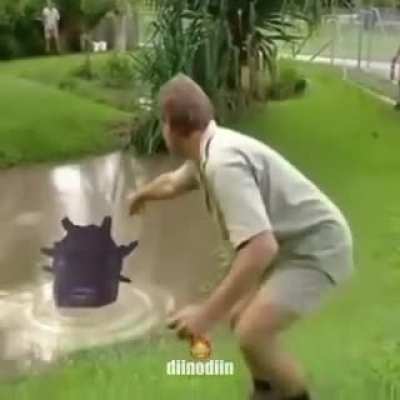 He's in that water: