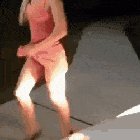 Drunk blonde Stripping on Public Street