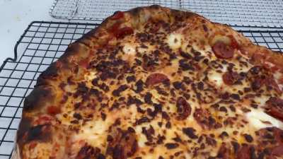 Pepperoni double cheese coming out hot!