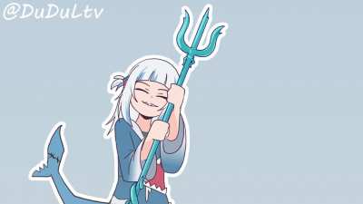 Gura FINALLY gets her TRIDENT! [animation]