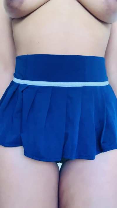 Can I bounce on your dick in my little skirt?