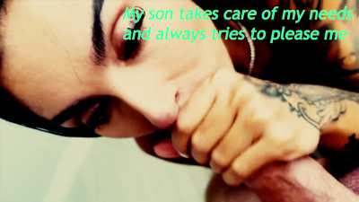 A good son takes care of his mom
