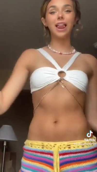 showing off her ass