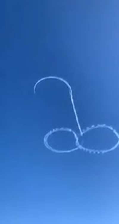 Man draws giant sky penis