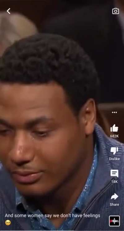 Man finds out the baby isn’t his and is heartbroken and in tears while trying to hold it in :(