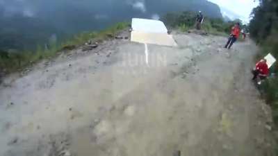 Biking off a cliff