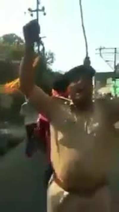 Paper Tiger, Fake Secularism...! Imagine if in any country the law enforcement agencies are marching with thugs and hooligans to oppress a minority. While Indians are eager to show the world how secular they are, their extremist citizens are all too happy