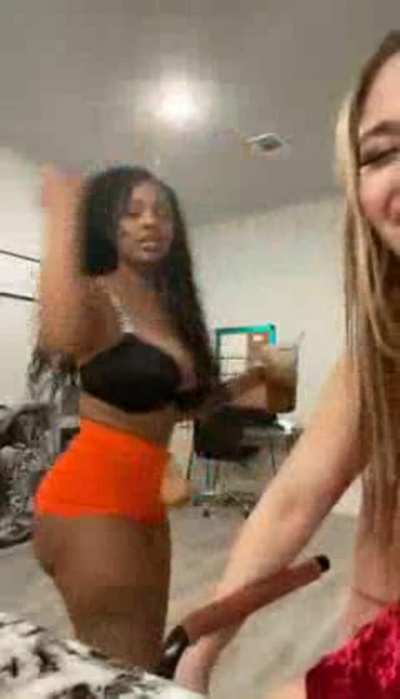 Showing Off Her Friend