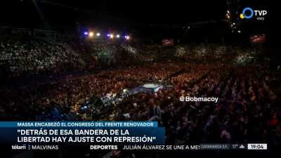 Massa: tengo dos oposiciones, una Juntos por el Cargo y otra que levanta la bandera de la dolarización que tiene detrás ajuste y represión...