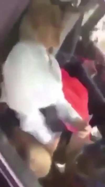 Man catches someone granny trying to get off a nut in the car and breaks window!