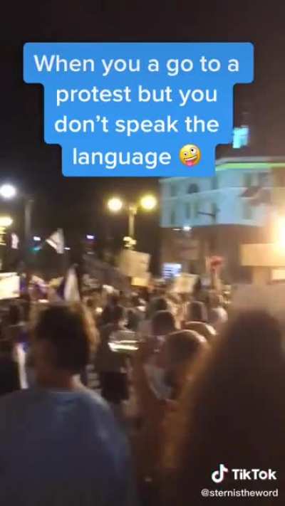 When you go to a protest but you don't speak the language