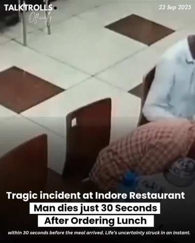 In Indore, a man placed his lunch order at 2 PM, but tragically passed away within 30 seconds before the meal arrived. Life’s uncertainty struck in an instant.