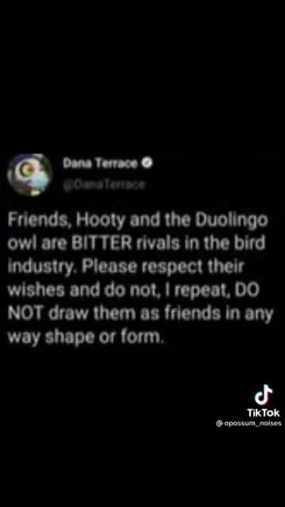 You see this hooty? (By Opossum_noises)