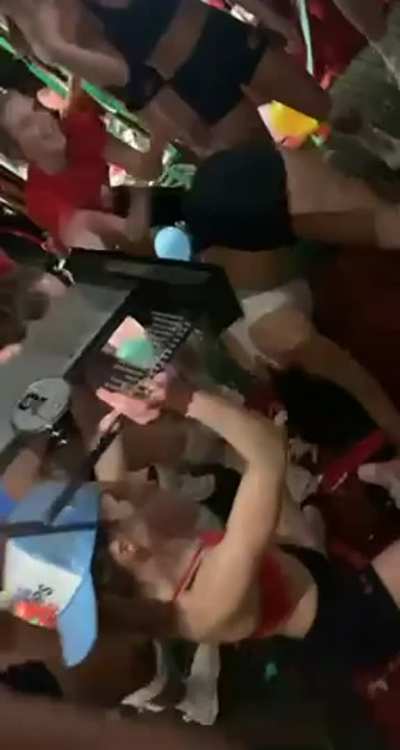 College girls party hard after victory