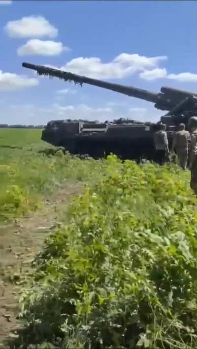 2S7 Pion firing American-made 203mm ammunition against Russian targets. 43rd Artillery Brigade (Date not specified in 2024)