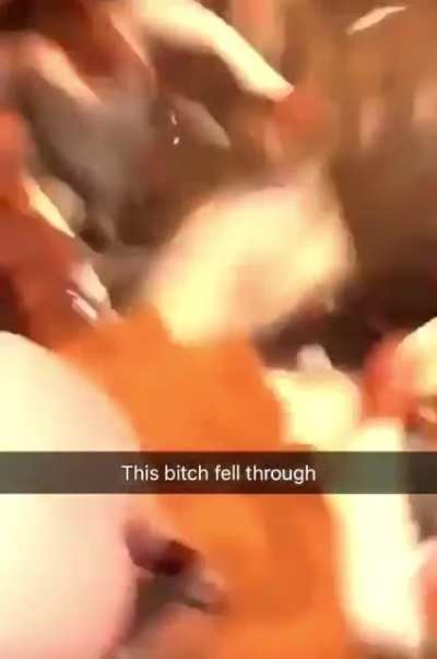 Floor falls through at fraternity party