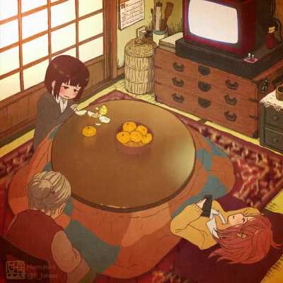 [GIF]What goes on under the kotatsu