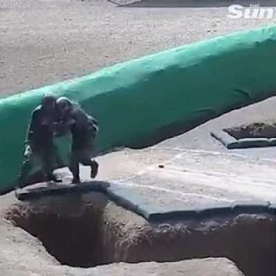 Bungling army recruit sparks panic after dropping hand grenade mid throw