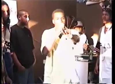 19 year old Kanye's first recorded performance (Fat Beats, Manhattan 1996)